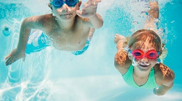 Advanced swimming lessons for children
