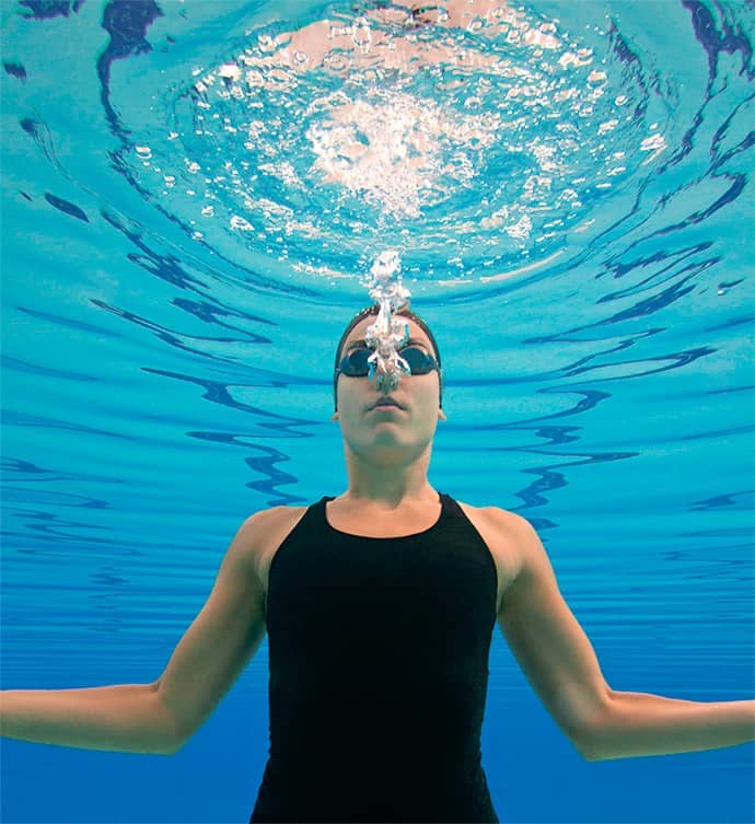 Teaching breathing in swimming